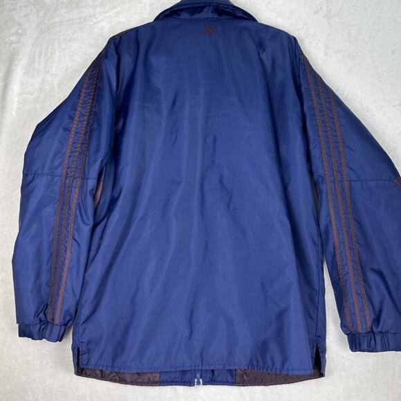 Vintage Adidas Men’s Coat Quilted Navy Blue Size Large 90s Embroidered Logo - Picture 12 of 12